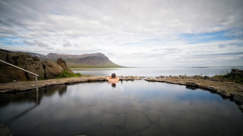 A natural hot pot by the sea in the Westfjords