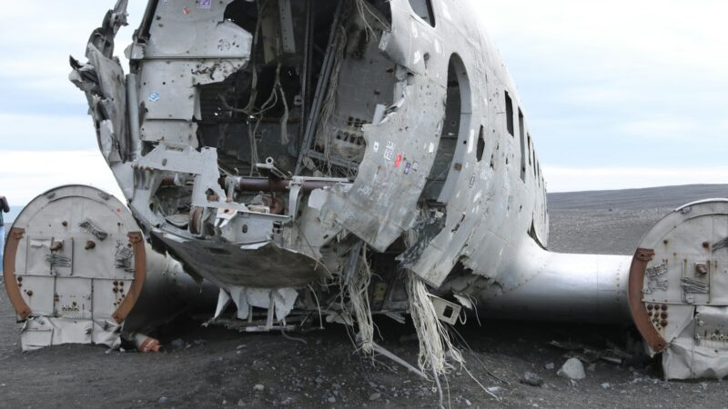 The plane wreck on the Sólheimasandur black sand