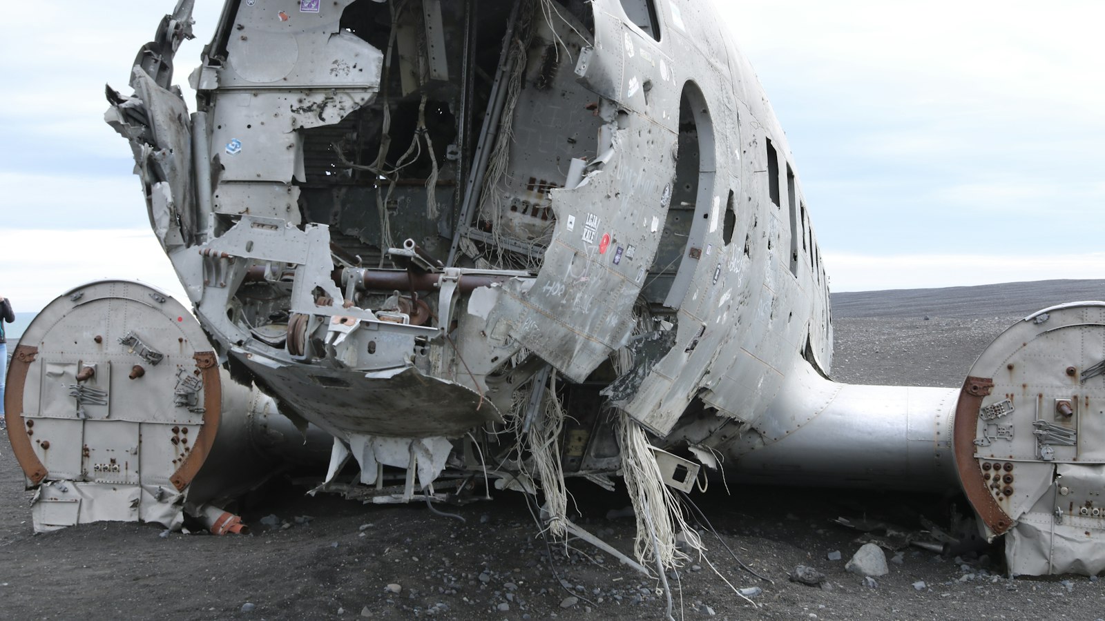 The plane wreck on the Sólheimasandur black sand