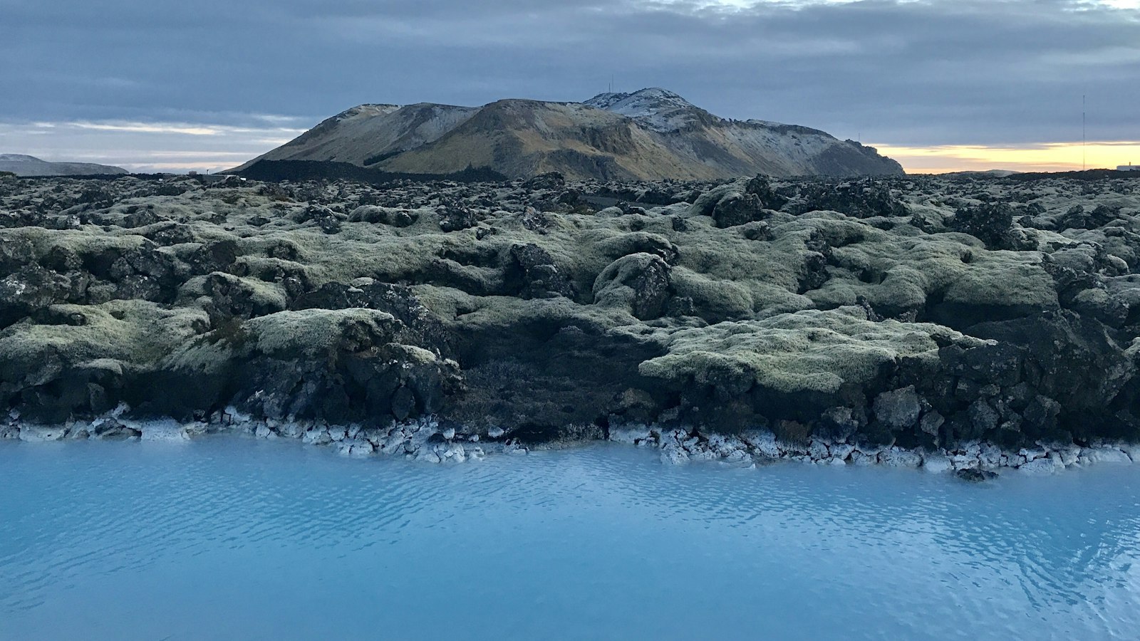 The lava fields and hills around Grindavík on the Reykjanes peninsula