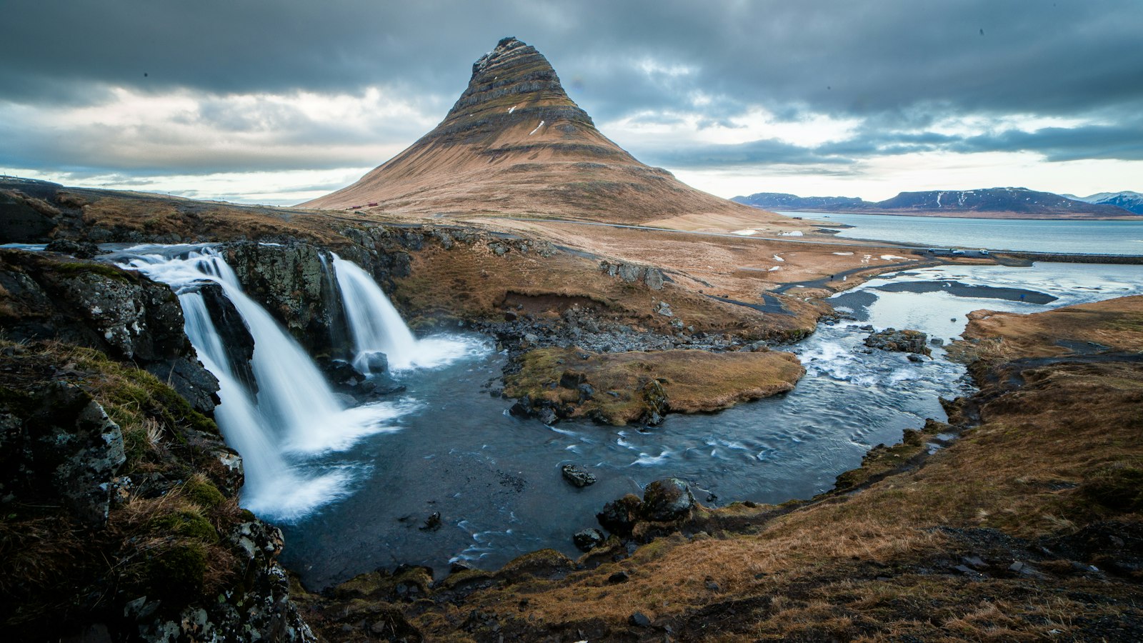 Kirkjufell and the Kirkjufellsfoss waterfall