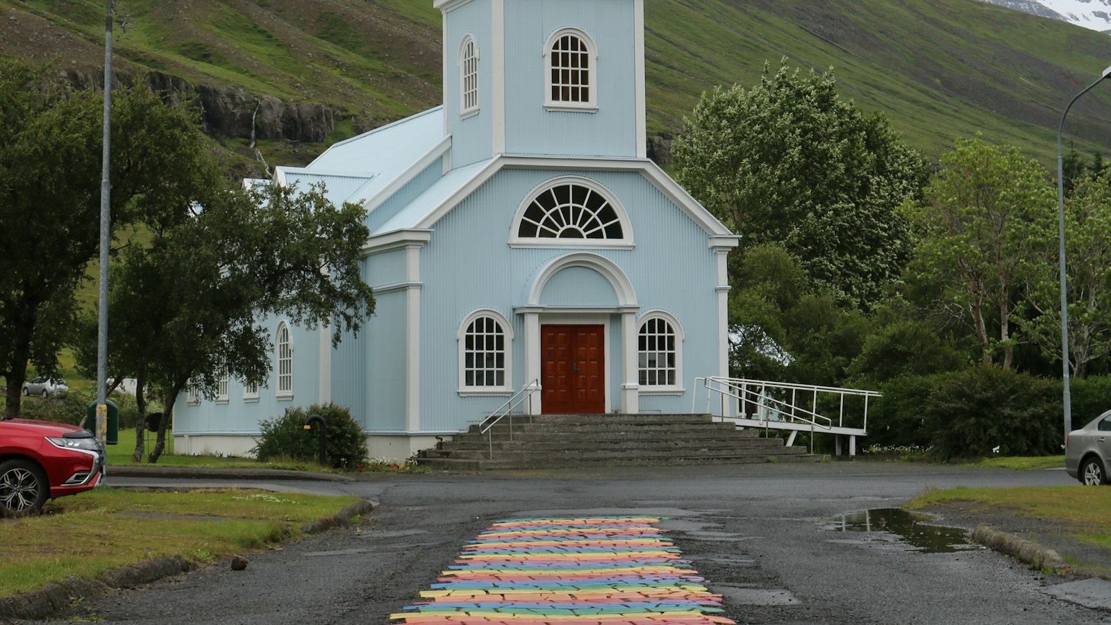 The blue church in Seyðisfjörður