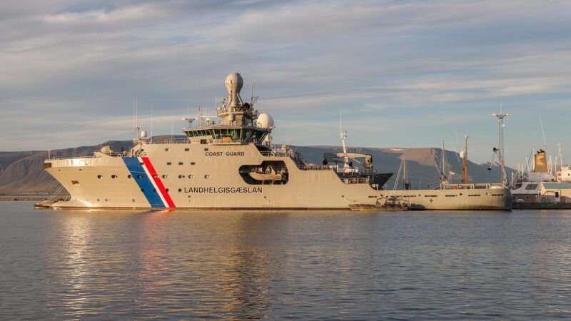 Coast Guard vessel moored in the harbour (Reykjavík)