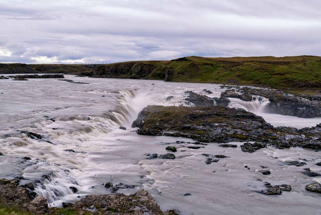 Urridafoss Under Clouds (Flóahreppur)