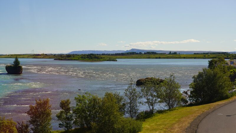 Flóahreppur community landscape by two rivers