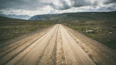 A gravel road through the highlands