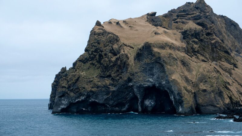 Rock island off Heimaey in Vestmannaeyjar