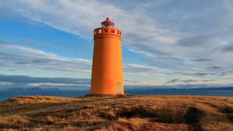 Garðskagi lighthouse on the Reykjanes peninsula