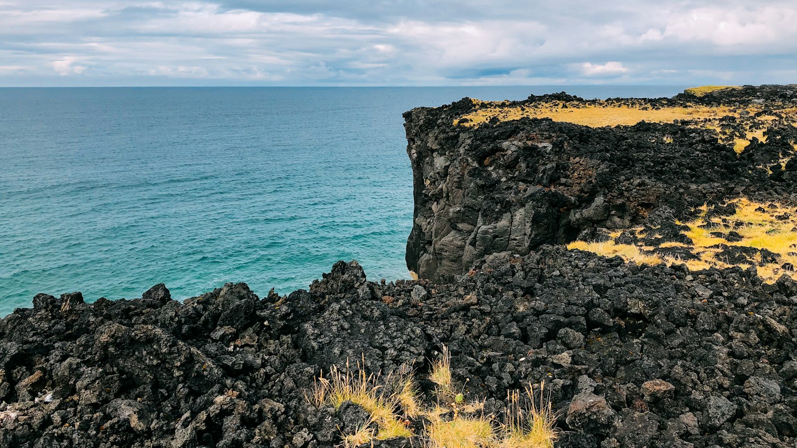 Black lava cliffs on the Snæfellsnes coast