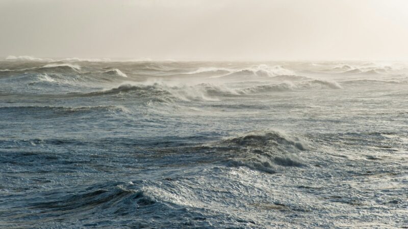 Rough seas in a storm