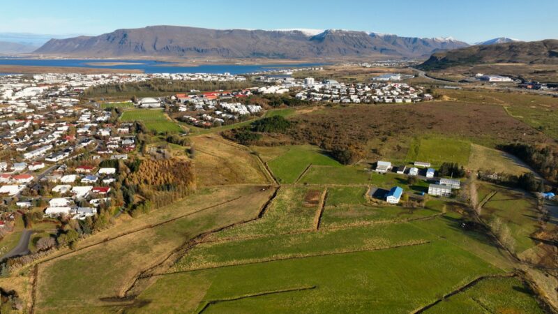 New housing on the edge of Reykjavík from the air