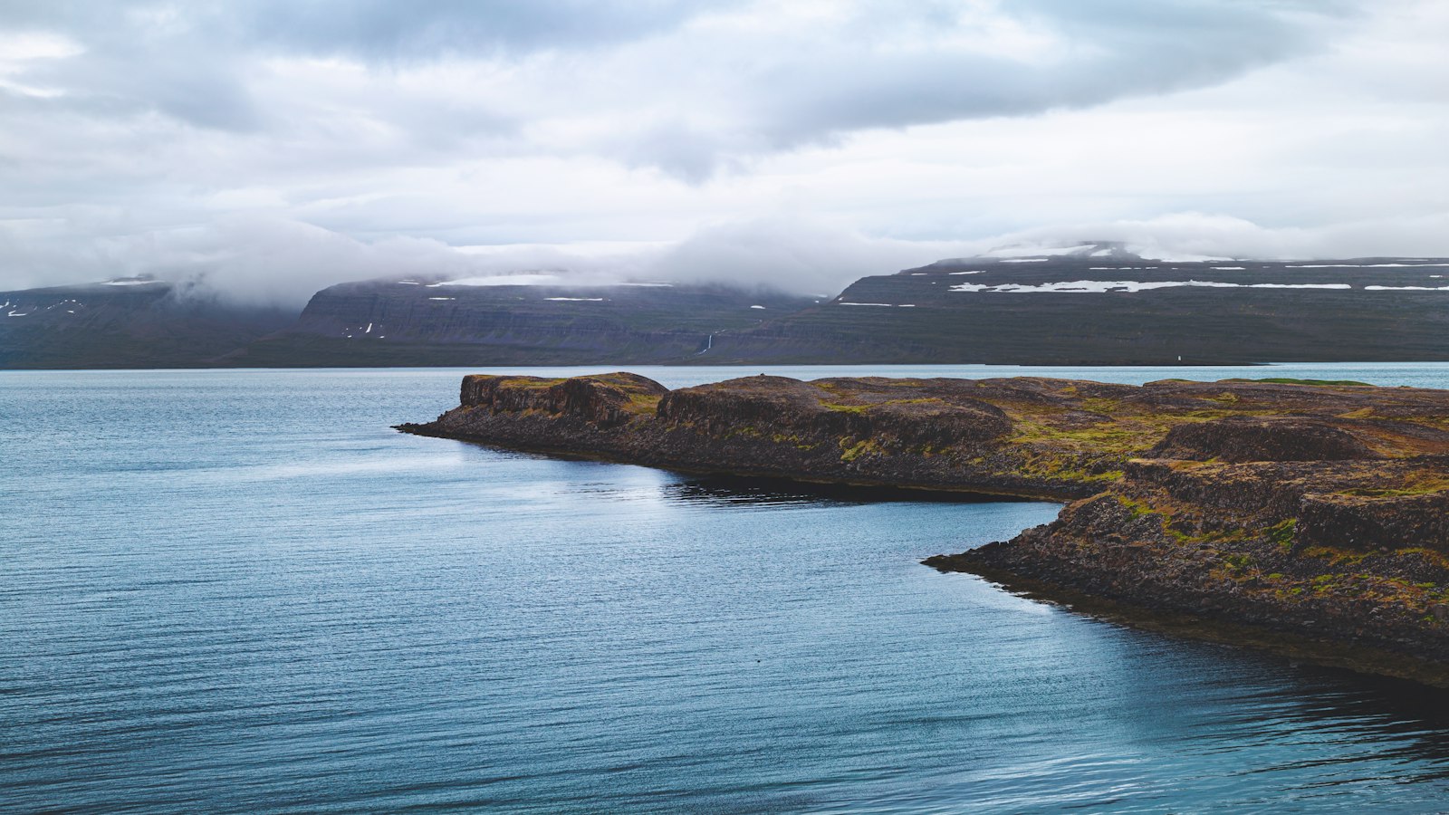Green island on a blue sea