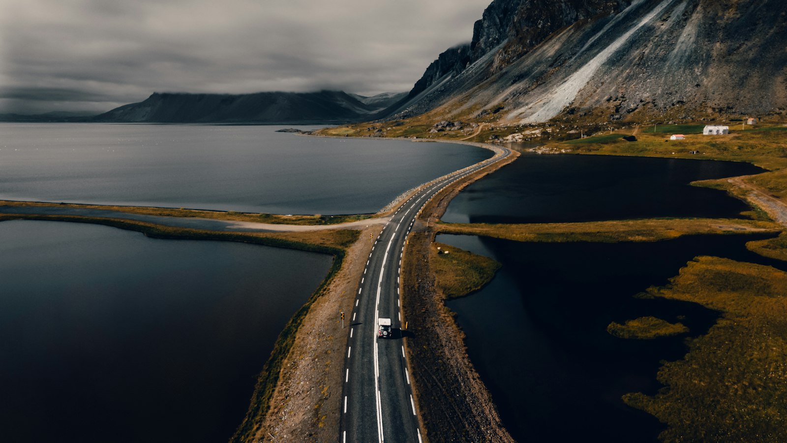 Road near a mountain