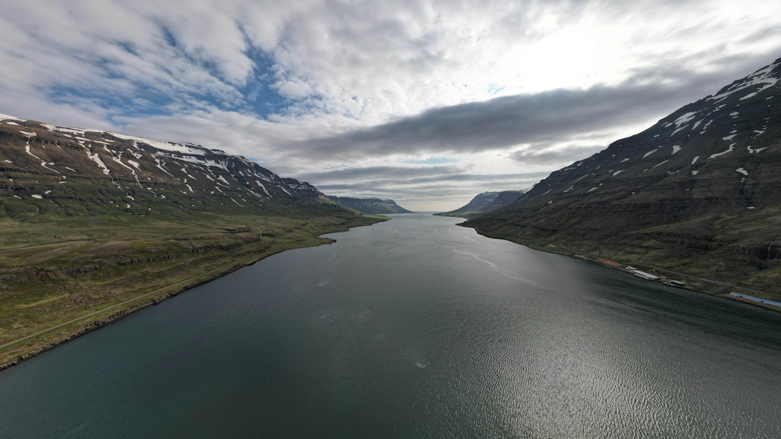 Seyðisfjörður fjord from the air