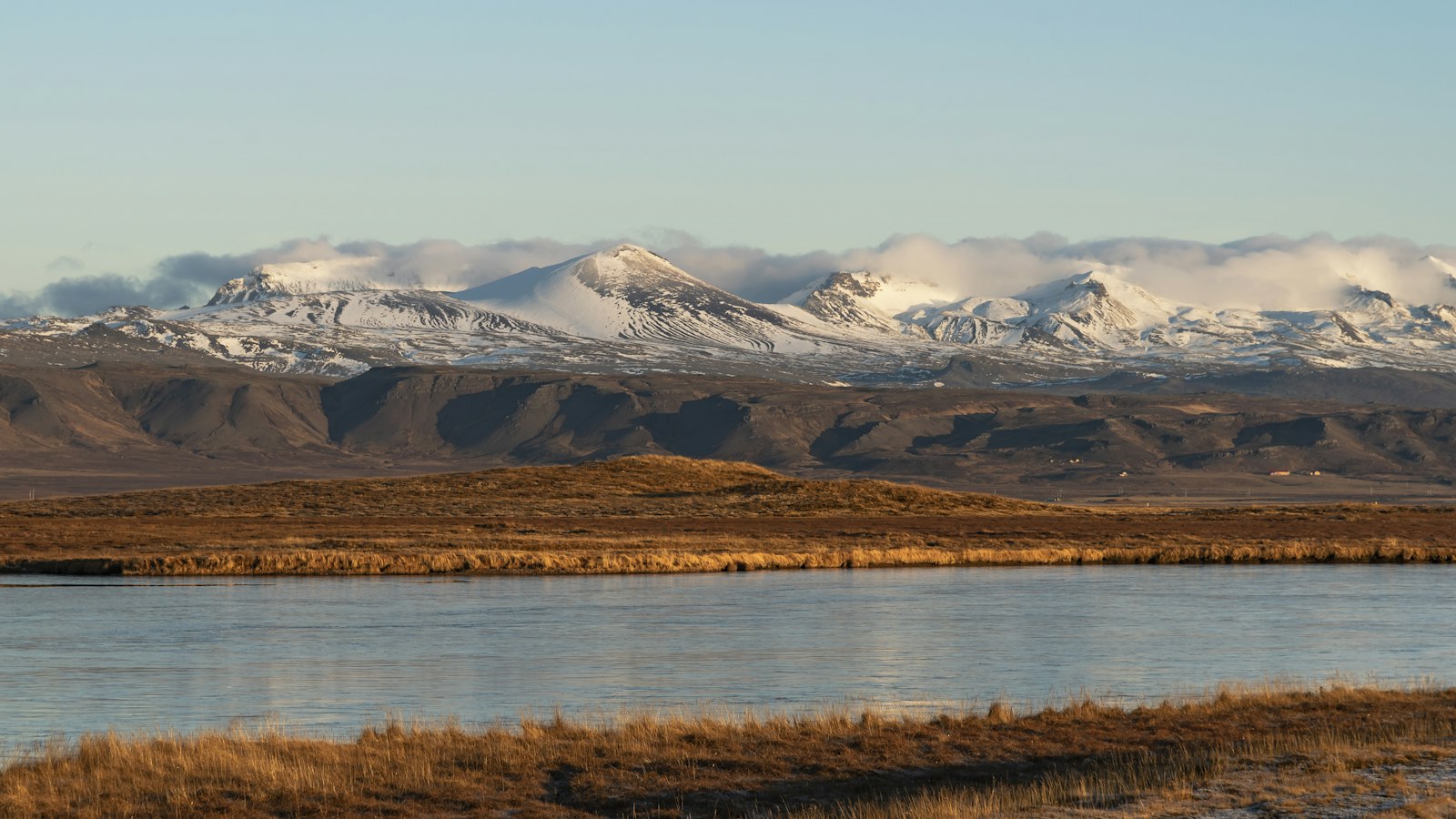 Snæfellsjökull glacier seen across the bay