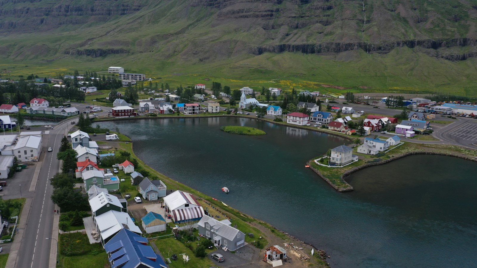 Seyðisfjörður town from above