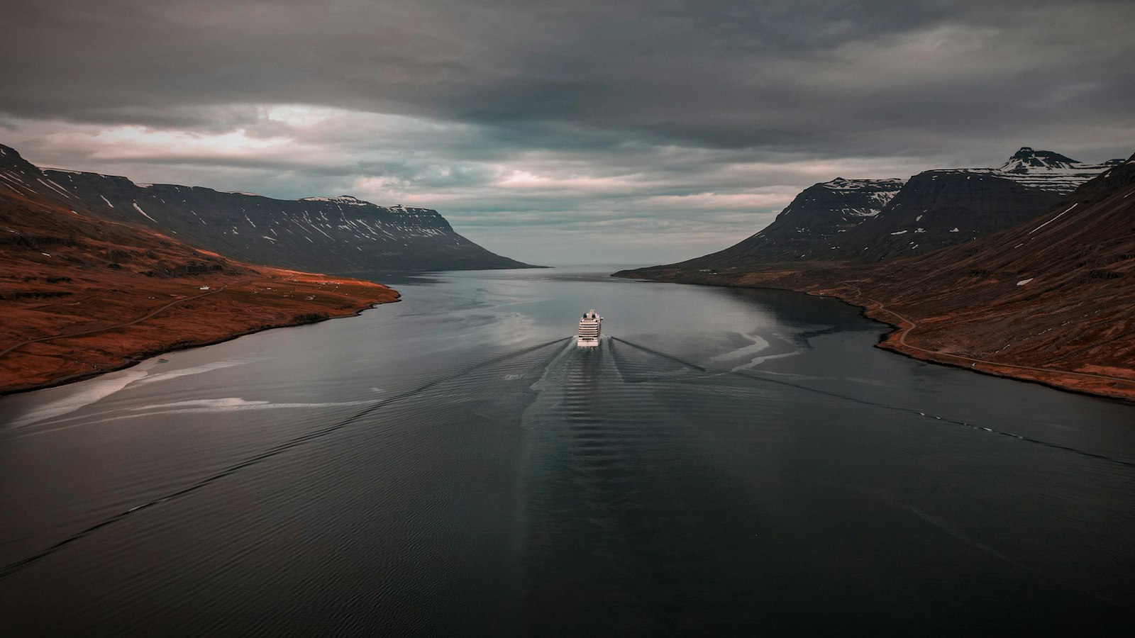 Boat on a large body of water
